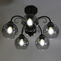 Светильник ЭЛЕТЕХ Берта 151 черный муар (Плафон 06333) НСБ 01-5x60-132 Е27 ИУ 1005404645