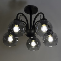 Светильник ЭЛЕТЕХ Берта 151 черный муар (Плафон 06333) НСБ 01-5x60-132 Е27 ИУ 1005404645