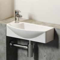 Подвесной умывальник Ceramicanova прямоугольный, с крепежом Element 455x220x130 мм CN6038R