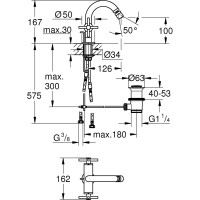 Смеситель для биде Grohe GROHE Atrio New графит 24027AL3