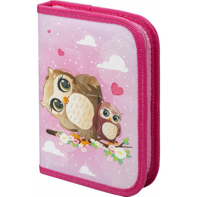 Пифагор Пенал , 1 отделение, полиэстер, 19x13 см, Cute owls, 271011