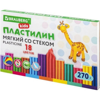 Мягкий восковой пластилин BRAUBERG KIDS 106497