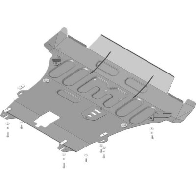 Стальная защита ПБ, двигатель, КПП, Renault Duster 2015-2020 ООО Трио Сервис MOTODOR 71701