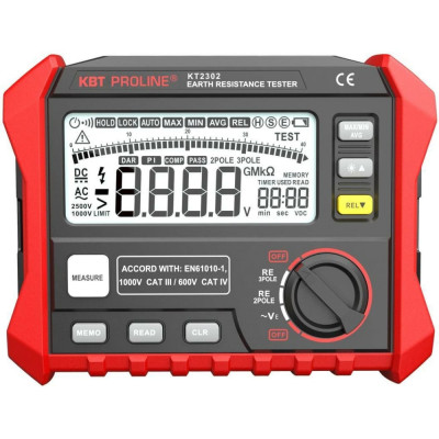 Цифровой измеритель сопротивления заземления КВТ KT 2302 PROLINE 87240