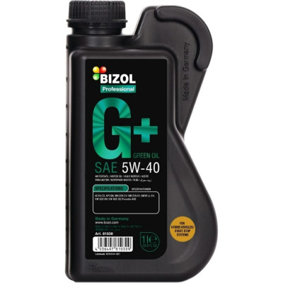 BIZOL НС-синт. мот.масло Green Oil+ 5W-40 SN C3 (1л) 81030