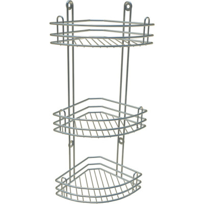 Угловая трехъярусная страйт глубокая полка для ванной Юнитрейд-Орел 01.11.007.01.01.0001.00