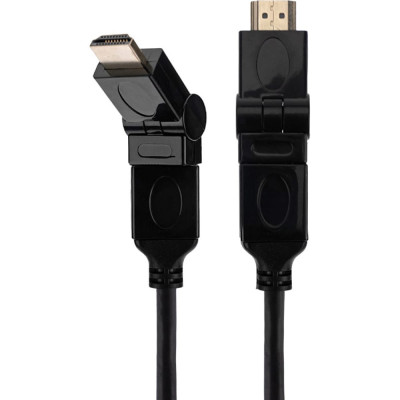 REXANT Кабель HDMI 1.4 Gold, 4К с фильтрами, штекер поворотный 360, 2 метра 17-6204-3