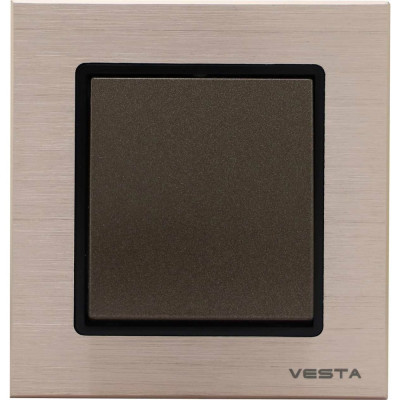 Одноклавишный выключатель Vesta Electric Exclusive Champagne Metallic FVK050202BSH