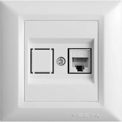 Vesta Electric Розетка Vesta-Electric Roma для сетевого кабеля LAN FRZCW010101BEL