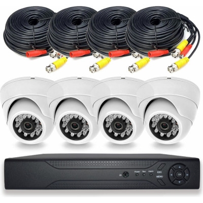 PS-link Комплект видеонаблюдения AHD KIT-A504HD 4 внутренние 5Мп камеры 3021