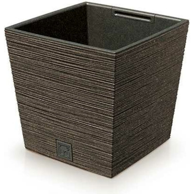 Prosperplast DFS300W4625W Кашпо FURU SQUARE LOW ECO WOOD 295мм295мм h29см кофе с вклад 067399