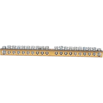 REXANT Шина PEN земля-ноль 6x9 мм 20/1 20 групп/крепеж по центру 11-2362