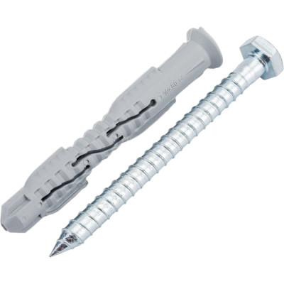 КРЕП-КОМП Дюбель фасадный НЕЙЛОН, шуруп под ключ KENNER Profi 10х 80 100шт фдкп1080
