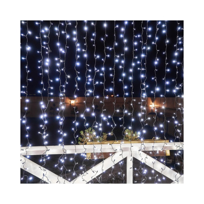Neon-Night Гирлянда Занавес 2x3м, 760 LED белый, черный ПВХ, IP65 235-145