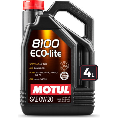 MOTUL Синтетическое масло 8100 ECO-lite 0W20 4л 108535