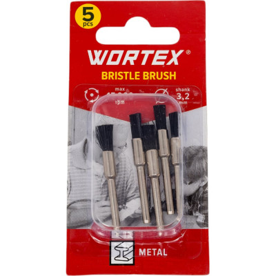 WORTEX Щетка для гравера 5 мм 5 штук ETBN3205018