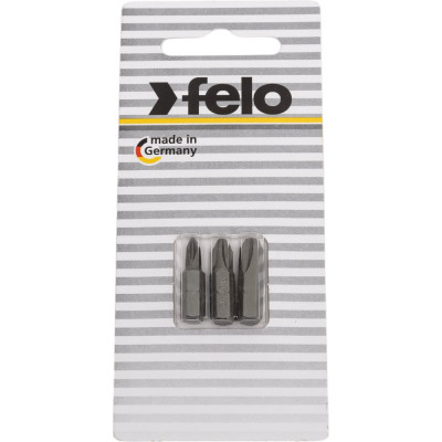 Felo Бита крестовая PH 1/PH 2/PH 3X25, 3 шт в блистере 02293116