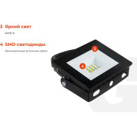 Gigant Светодиодный прожектор 10W 6400К 220V. GLS-10