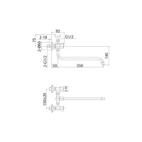Milardo Смеситель для ванны с длинным изливом, Tring TRISB02M10