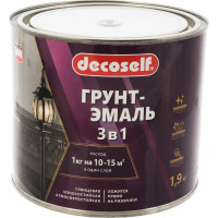 Pufas Грунт-эмаль 3 в 1 серая глянц. Decoself 1,9кг тов-200093