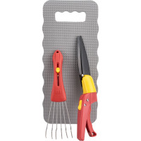 Садовый набор GRINDA:ножницы для стрижки травы, подколенник, грабельки 8-422035