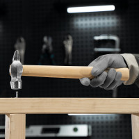 Слесарный молоток Без бренда 400 г,круглый боек,деревянная ручка 10239