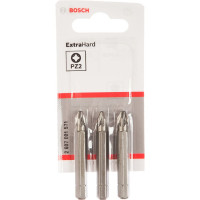 Бита Pz2 3 шт. (хвостовик шестигранный 1/4"; 51 мм; Extra Hart) BOSCH 2.607.001.571