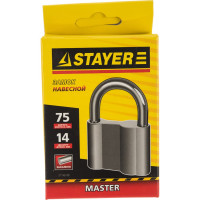 Навесной замок 75 мм STAYER MASTER 37148-80
