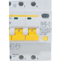 Автоматический выключатель дифференциального тока IEK 4п 6.5мод. C 40A 30mA тип AC 4.5kA АД-14 ИЭК MAD10-4-040-C-030