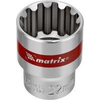 Набор универсальных торцевых головок (Spline; 1/2"; 10-22 мм; 10 шт.) MATRIX 13597