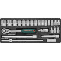Набор торцевых головок Jonnesway S04H4724S 1/2" 8-34 мм, 24 предмета 047483