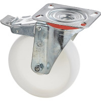 Колесо с вращающейся опорой, пластиной крепления и передним тормозом (150 мм; 300 кг) Tellure rota 686804