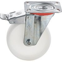 Колесо с вращающейся опорой, пластиной крепления и передним тормозом (150 мм; 300 кг) Tellure rota 686804