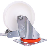 Колесо с вращающейся опорой, пластиной крепления и передним тормозом (150 мм; 300 кг) Tellure rota 686804