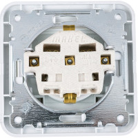 Розетка с крышкой, белая Makel Mimoza 12009