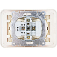 Розетка двойная с заземлением, крем Makel Mimoza 25082