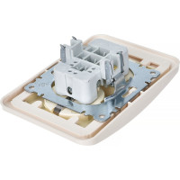 Розетка двойная с заземлением, крем Makel Mimoza 25082