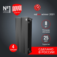 Радиатор Royal Thermo PianoForte 500/Noir Sable - 4 секц. НС-1176331