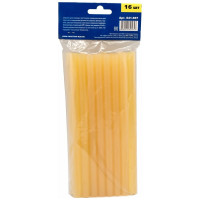 Клей желтый, прозрачный (16 шт; 11х200 мм) для клеевого пистолета ПРАКТИКА 641-657