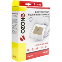 Мешки-пылесборники универсальные (4 шт; фланец 120х190 мм; отверстие 50 мм) OZONE UN-02