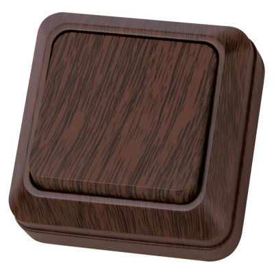 Одноклавишный выключатель TDM ELECTRIC открытой установки 10А бук Ладога SQ1801-0027