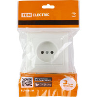 Розетка, белая 2П 10А 250В TDM ELECTRIC Таймыр SQ1814-0011
