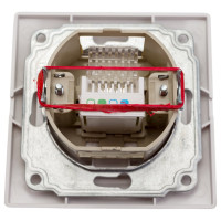 Телефонная розетка, белая RJ11 TDM ELECTRIC Таймыр SQ1814-0020