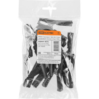 Зажим для проводов (крокодил) ЗКИ 30А TDM ELECTRIC 75мм в изоляции черный упаковка 10 штук SQ0541-0016