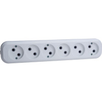 Розеточная колодка TDM ELECTRIC 6 гнезд 10А белая SQ1806-0038