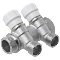 Коллектор с регулирующими вентилями MPF 2 выхода х3/4" х1/2", наружная резьба ИС.071062