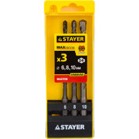 Набор буров MASTER по бетону (3 шт; 6,8,10х160 мм; SDS-Plus) STAYER 29250-H3
