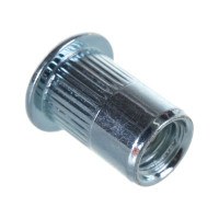 Заклепка с внутренней резьбой цилиндрический бортик Kenner Белый цинк м8х1,25х18 350шт зрц8