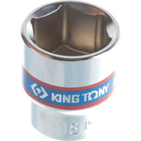 Торцевая стандартная шестигранная головка 3/8", 18мм KING TONY 333518M
