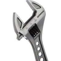 Разводной ключ GROSS 200 мм CrV, двухкомпонентная ручка 15561